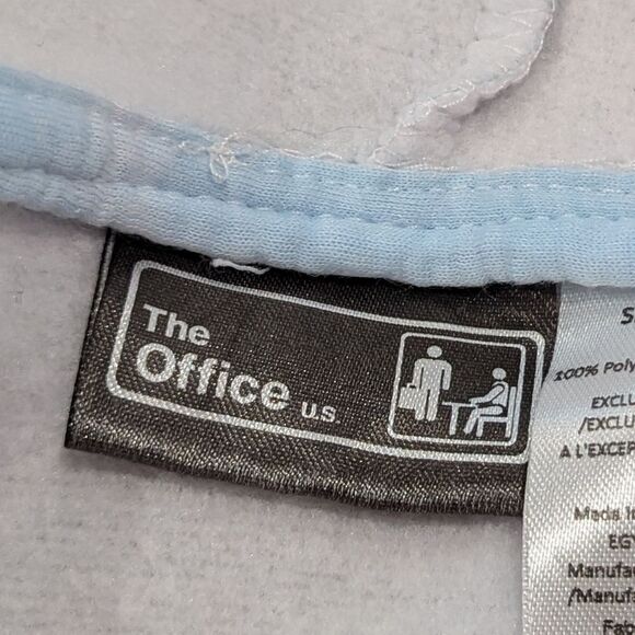 The Office Dunder Mifflin Paper Junior's White Light Blue Tie Dye Hoodie Medium - Picture 4 of 6